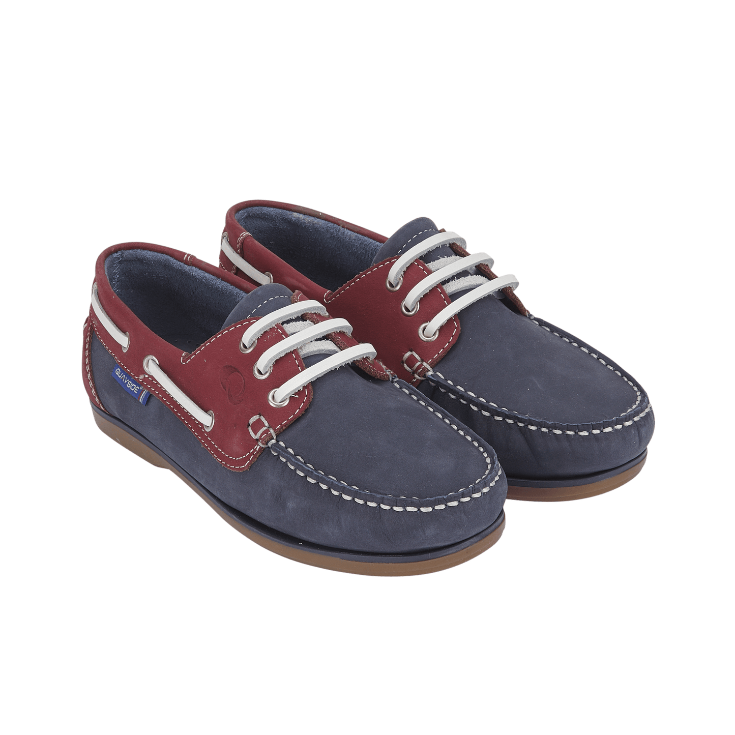 Quayside Bermuda  Boat Shoes – Navy/Pink - Deck Shoes