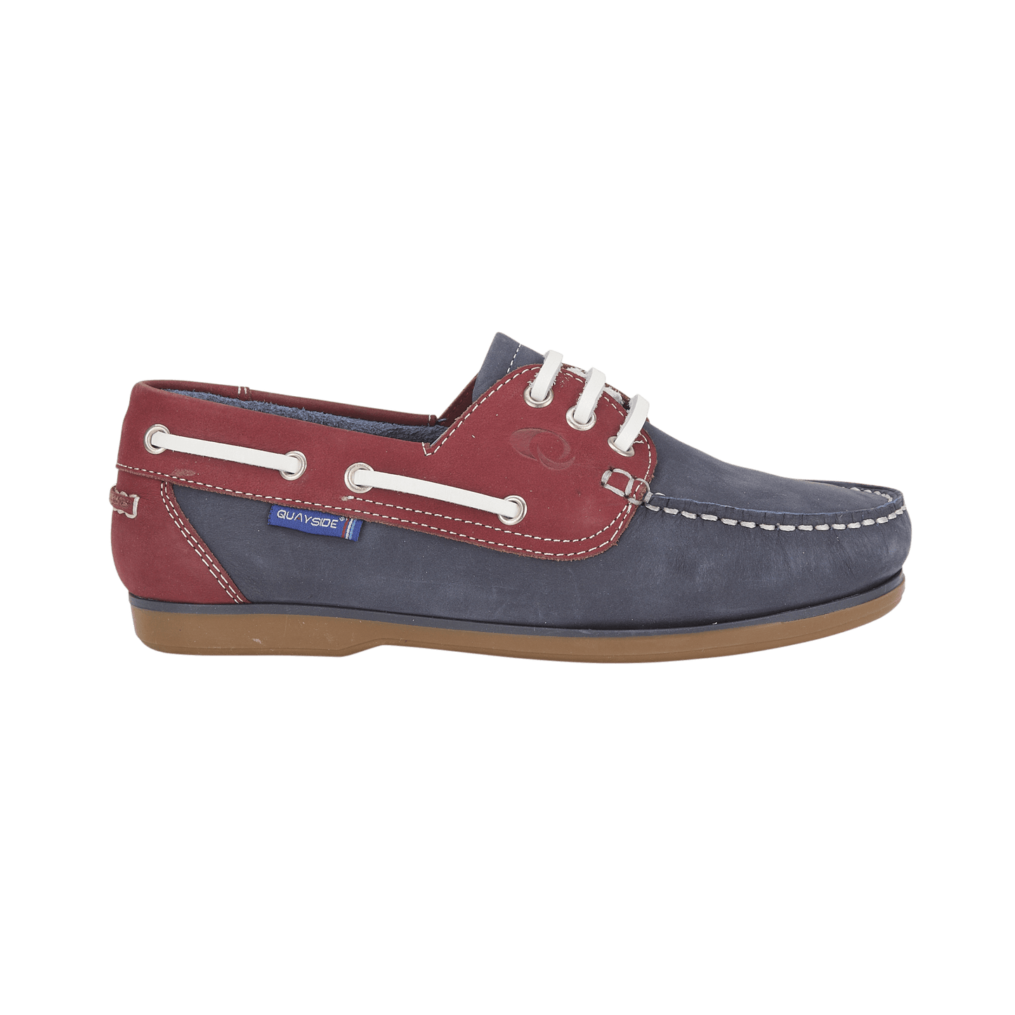 Quayside Bermuda  Boat Shoes – Navy/Pink - Deck Shoes