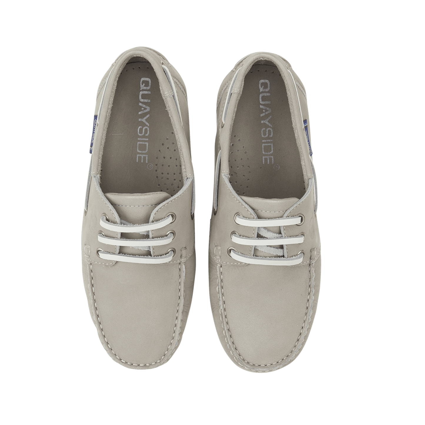 Quayside Bermuda Boat Shoes – Stone - Deck Shoes