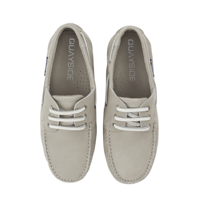 Quayside Bermuda Boat Shoes – Stone - Deck Shoes