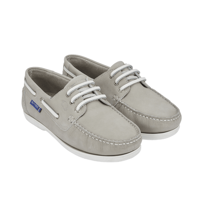 Quayside Bermuda Boat Shoes – Stone - Deck Shoes
