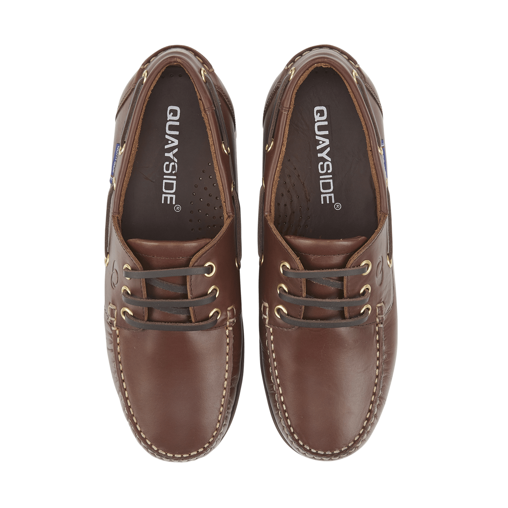 Quayside Clipper Boat Shoes – Chestnut - Deck Shoes – Quayside