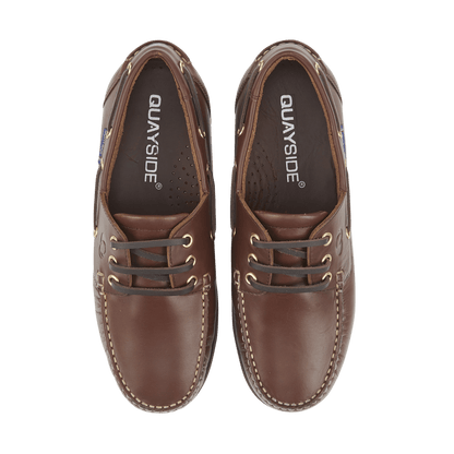 Quayside Clipper Boat Shoes – Chestnut - Deck Shoes
