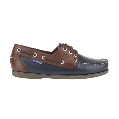 Quayside Clipper Boat Shoes – Navy/Chestnut - Deck Shoes