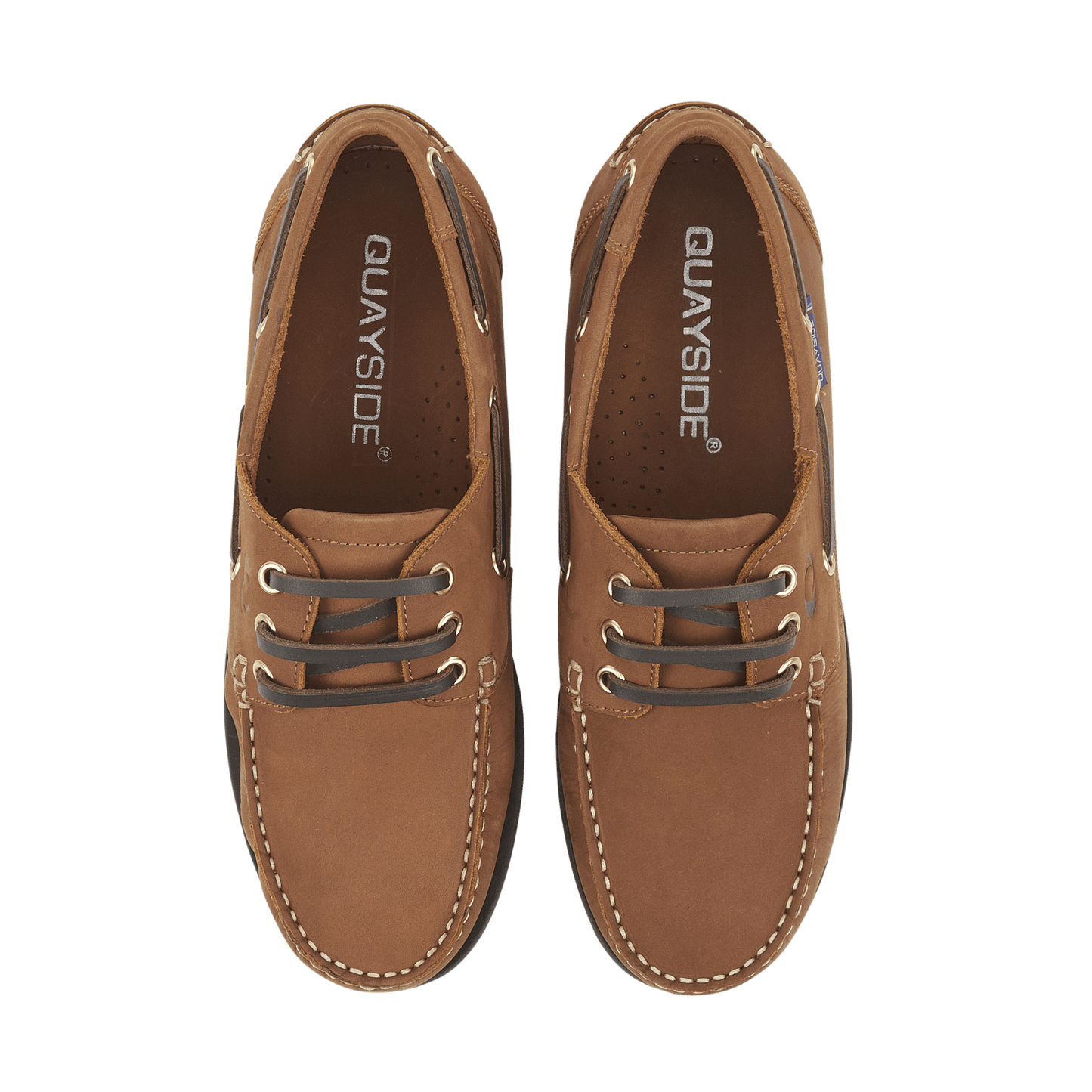 Quayside Clipper Boat Shoes - Walnut - Deck Shoes
