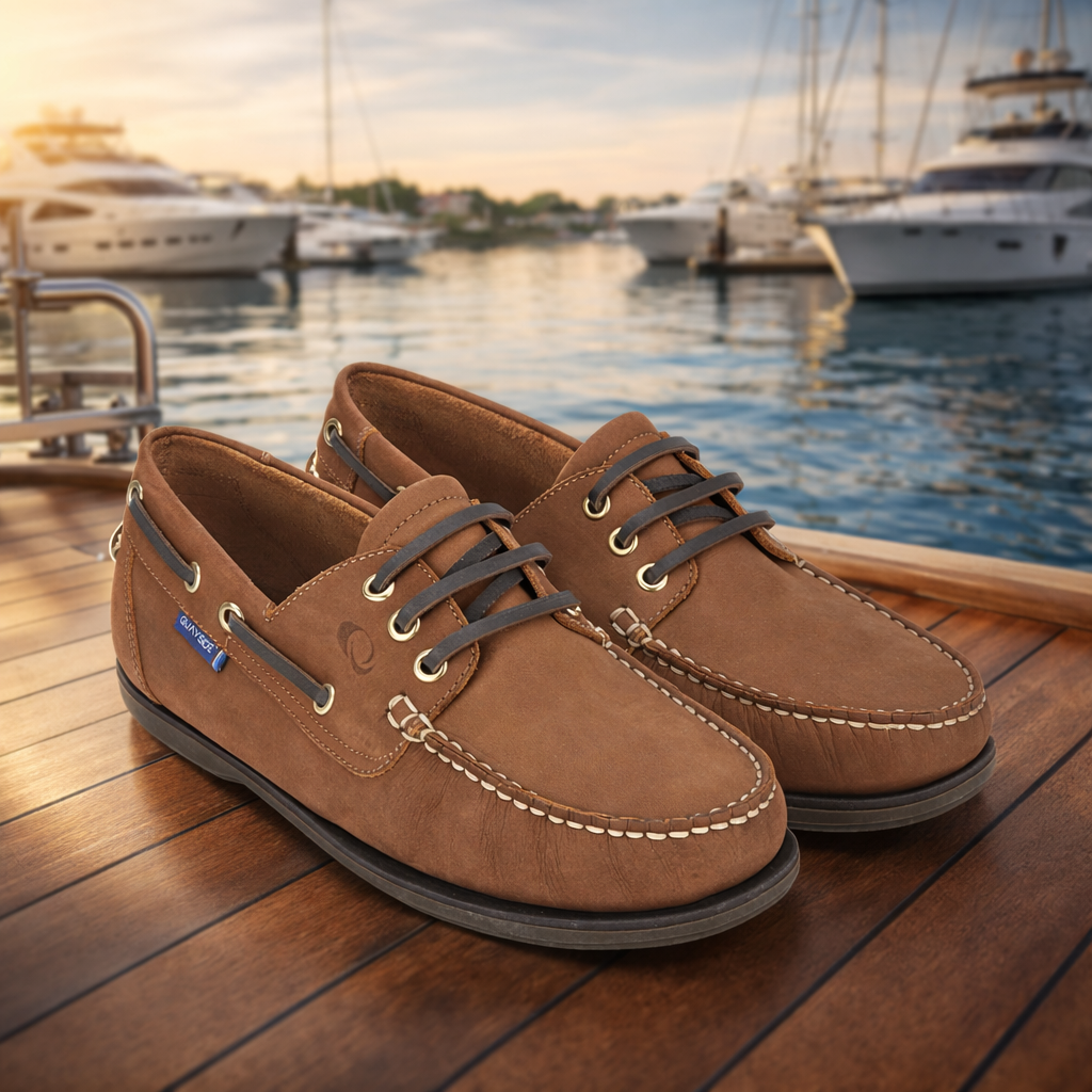Quayside Clipper Boat Shoes - Walnut - Deck Shoes