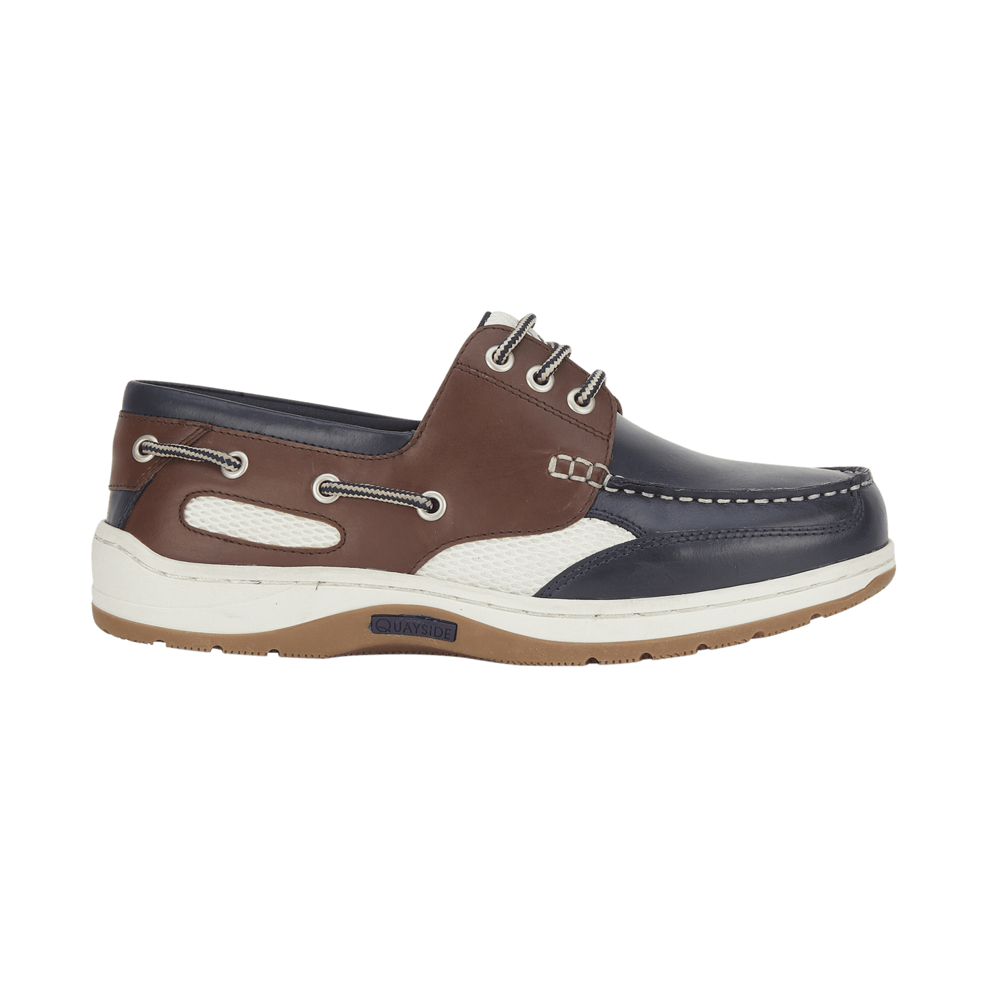 Quayside Sydney Boat Shoes – Navy/Chestnut - Deck Shoes