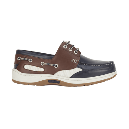 Quayside Sydney Boat Shoes – Navy/Chestnut - Deck Shoes