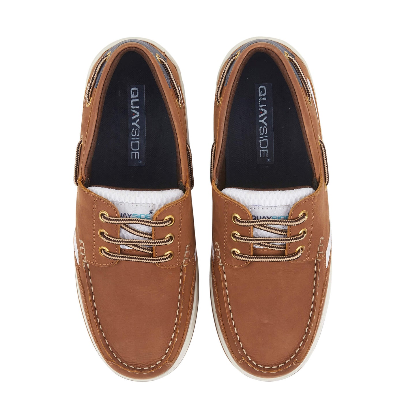 Quayside Sydney Boat Shoes - Walnut - Deck Shoes