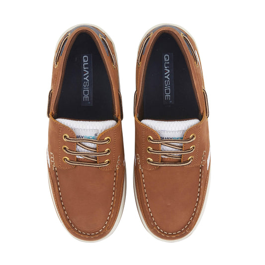 Quayside Sydney Boat Shoes - Walnut - Deck Shoes