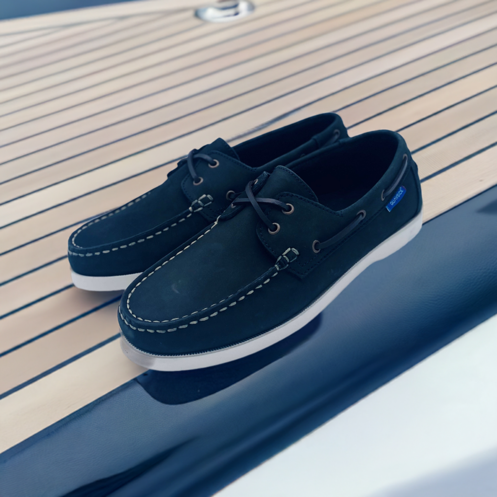 Quayside Dartmouth Boat Shoes - Deck Shoes Navy